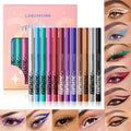 12-Color Waterproof Eyeliner Set - Long-Lasting Quick-Dry Oil-Proof Non-Smudge Makeup