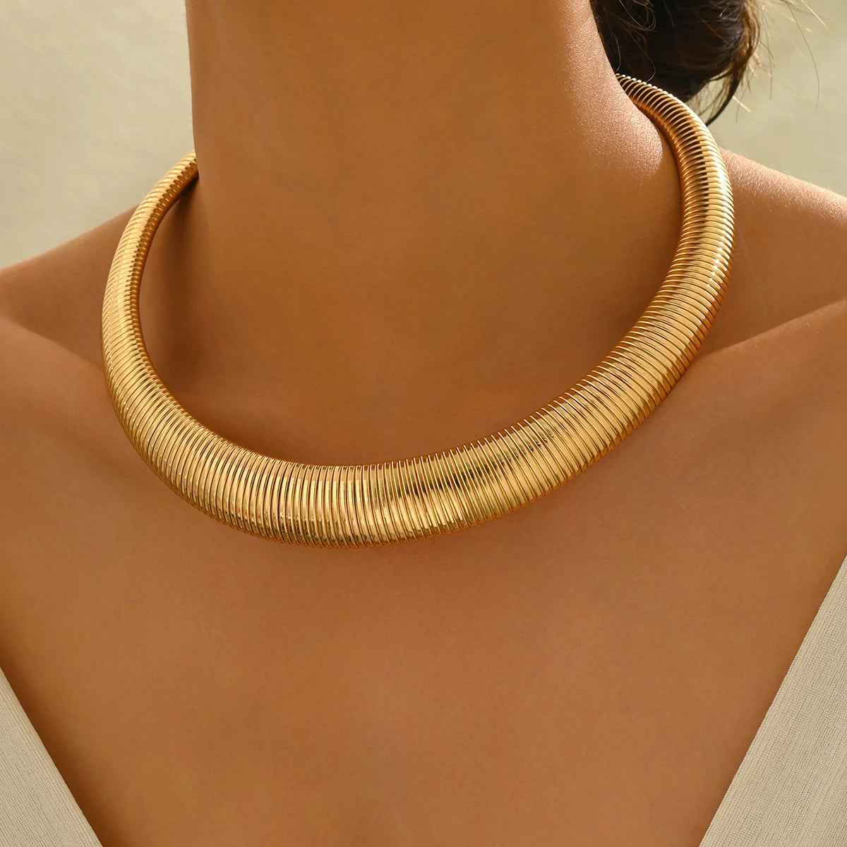 Heavy Metal Chunky Chain Necklace for Women & Men - Steampunk Vintage Thick Chain Jewelry