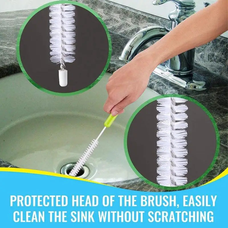 Flexible Long Handle Cleaning Brush Set for Bottles, Cups, Mugs - Household Kitchen Cleaning