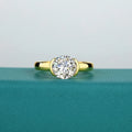14K Gold Moissanite Engagement Ring Oval Cut 3CT Lab Created Wedding Jewelry
