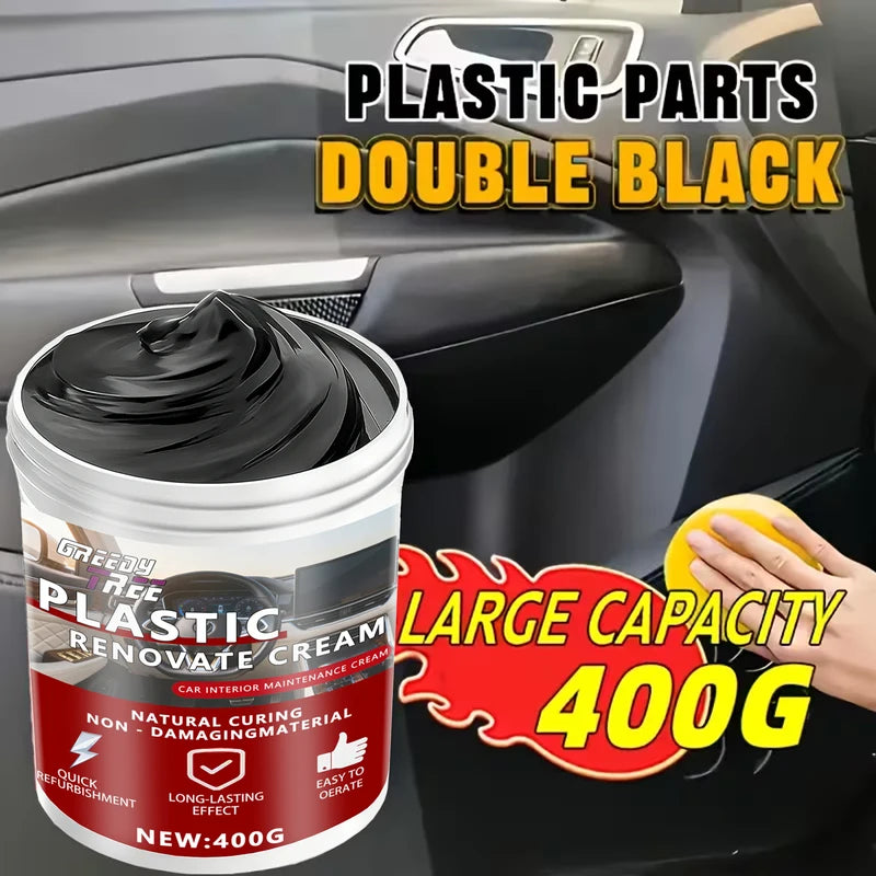 Plastic Car Interior Restorer Wax - Scratch Repair & Aging Prevention 400g