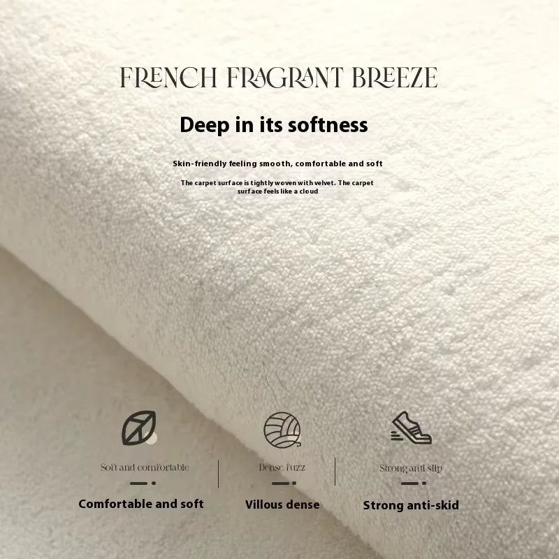 Cartoon Imitation Cashmere Floor Mat Anti-Slip Rug for Living Room & Bedroom