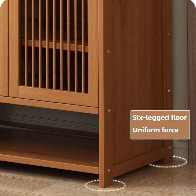 Wall Mounted Shoe Rack Multi-Layer Storage Dust-Proof Shoe Cabinet for Home Entryway