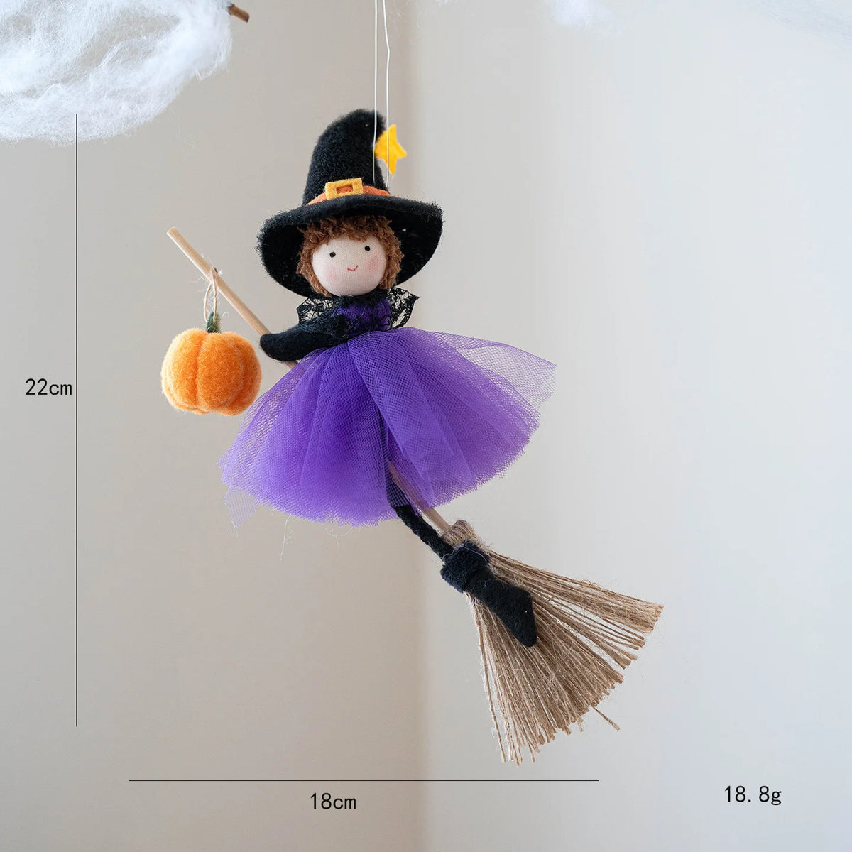 Halloween Doll Girl Angel Pumpkin Pendant Decoration Scene Costume
