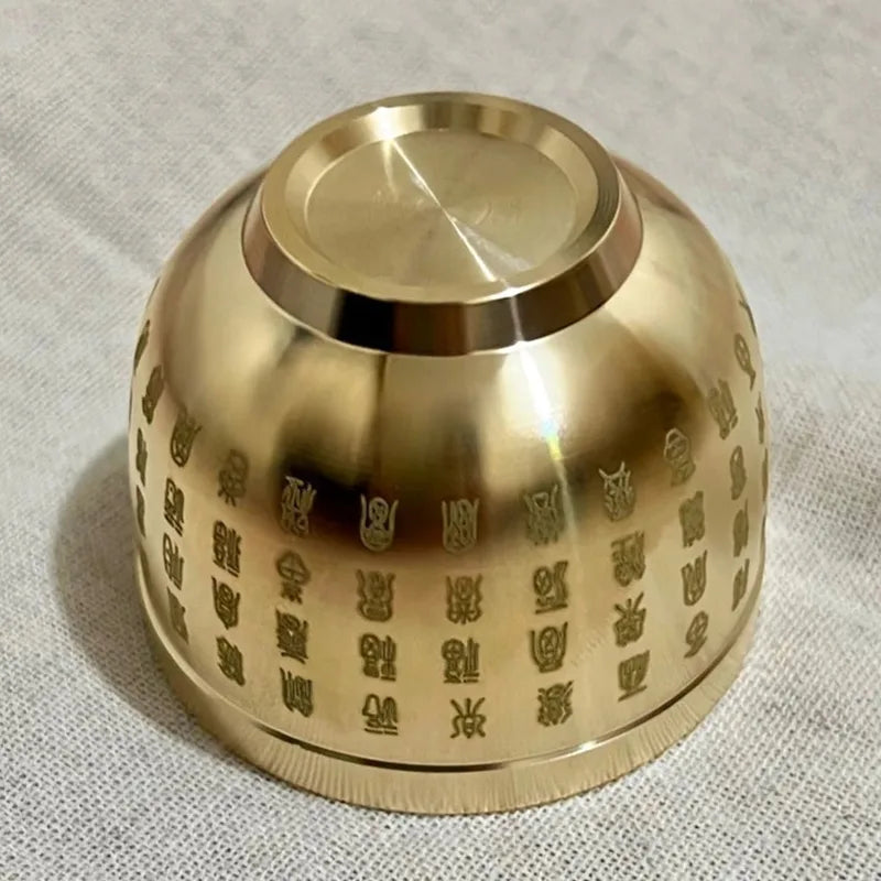 Mini Feng Shui Blessings Bowl - Copper Material, Exquisite Craftsmanship, 4.5cm or 6cm - Decorative Gift