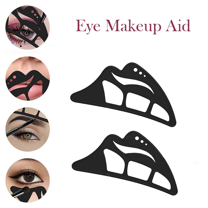 Silicone Eye Makeup Stencils Set - Reusable Eyeshadow & Eyeliner Templates