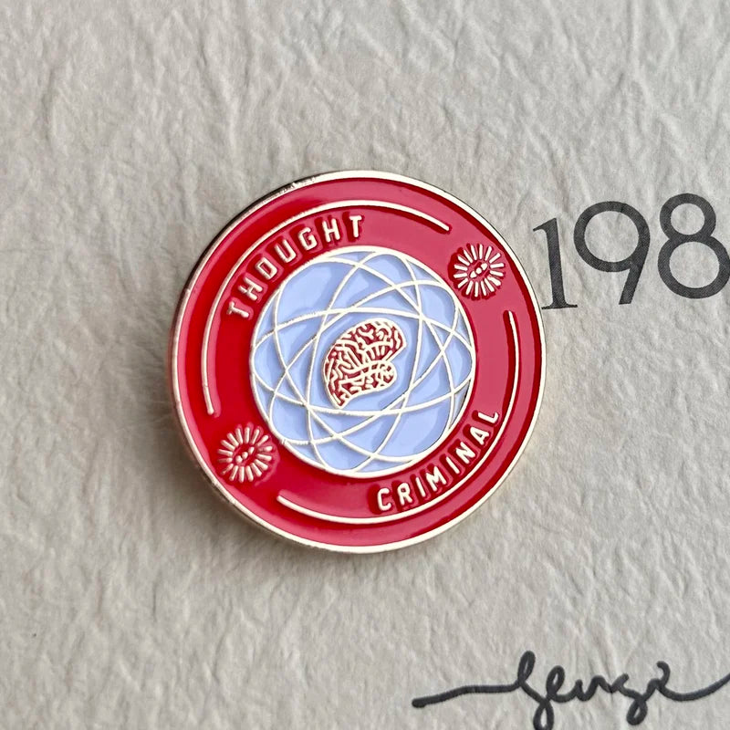 Literature-Inspired Novel Brooch - Durable Metal Badge Fashion Accessory