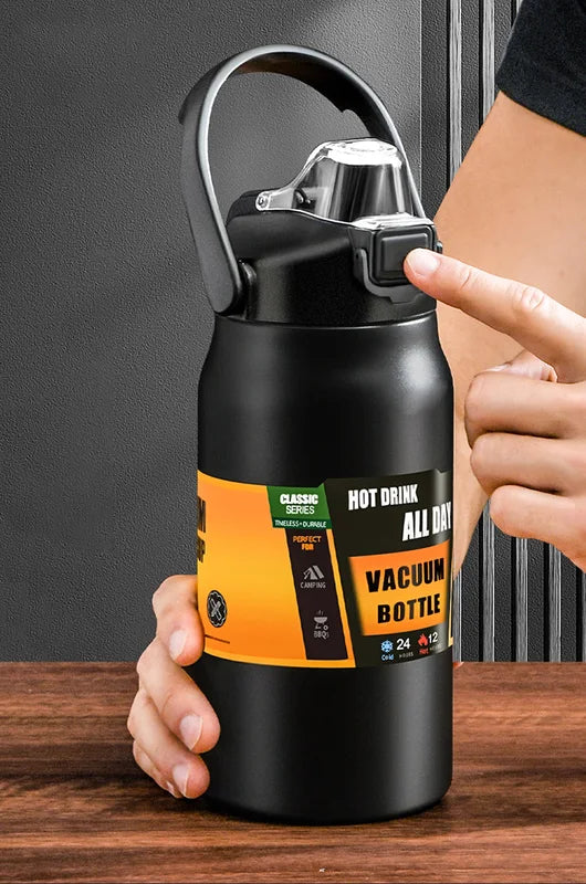 Insulated Stainless Steel Water Bottle with Straw - Hot & Cold Hydration Mug
