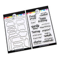 Halloween Witchy Wardrobe Sentiments Metal Cutting Dies & Stamps Craft Embossing Kit