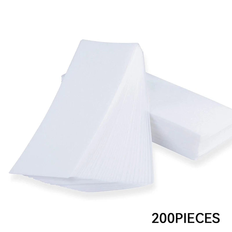 Disposable Waxing Strips 200Pcs for Hair Removal Body Face Legs Chest