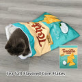 Interactive Cat Tunnel Toy with Food-Themed Designs - Collapsible Play Space for Cats