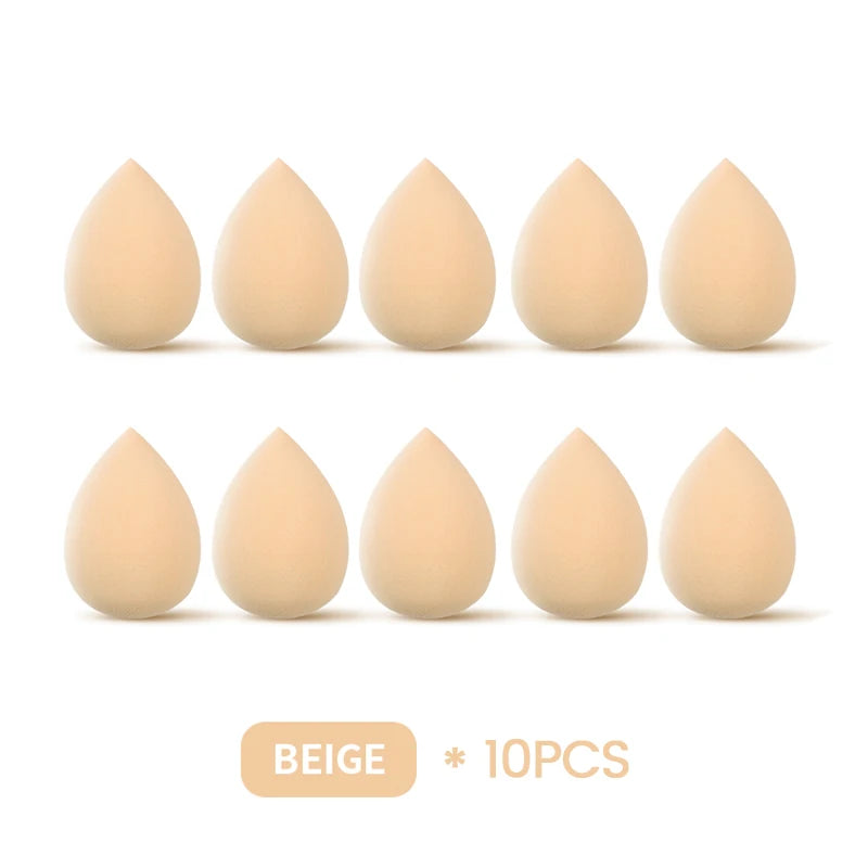 10-Pack Makeup Sponge Set Soft Colorful Cosmetic Puff for Foundation & Powder