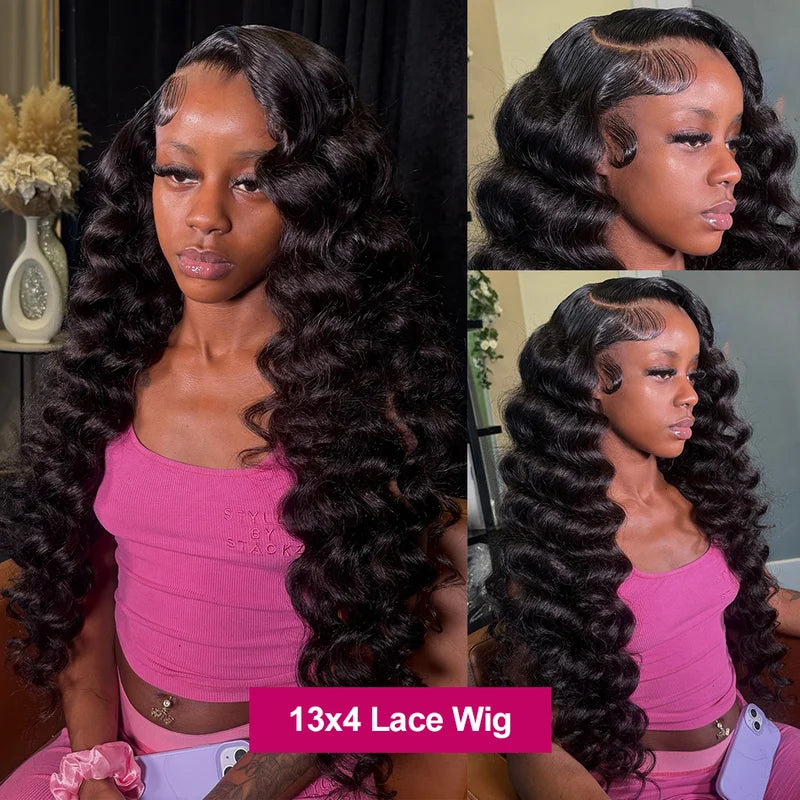 Deep Water Wave Human Hair Wig 13x6 Lace Front Curly Wig for Women