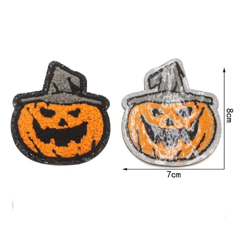 Halloween Fabric Patches for Clothing and Accessories - Iron-On Embellishments