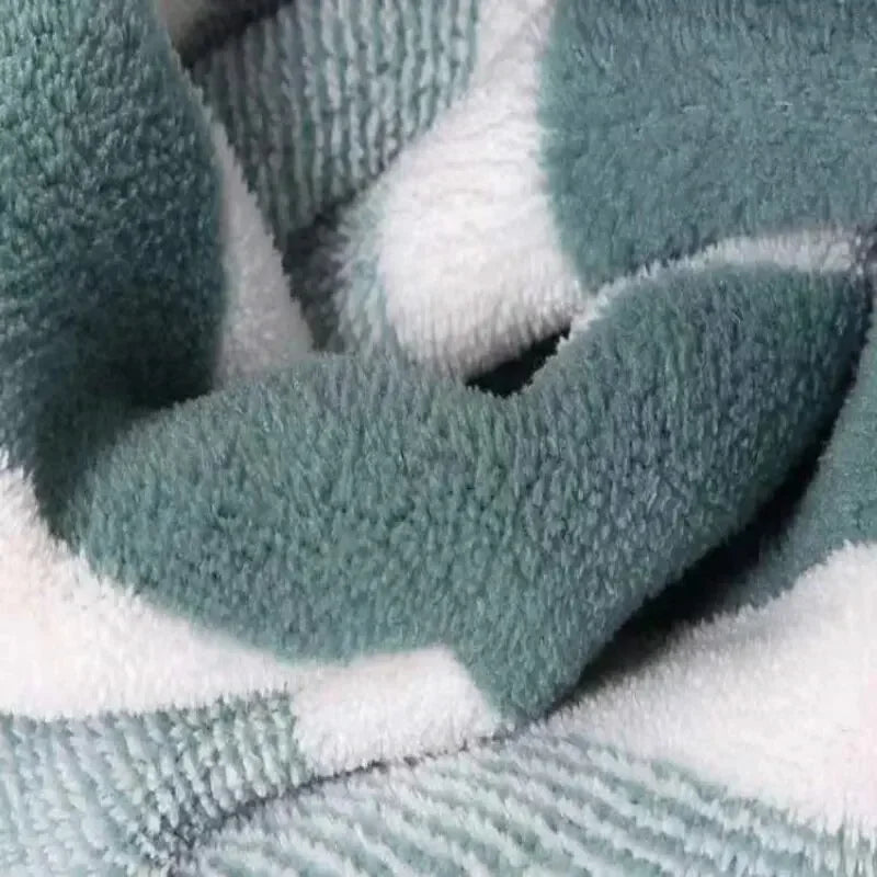 Striped Pattern Towel Set - Soft Quick Dry Bath & Face Towels