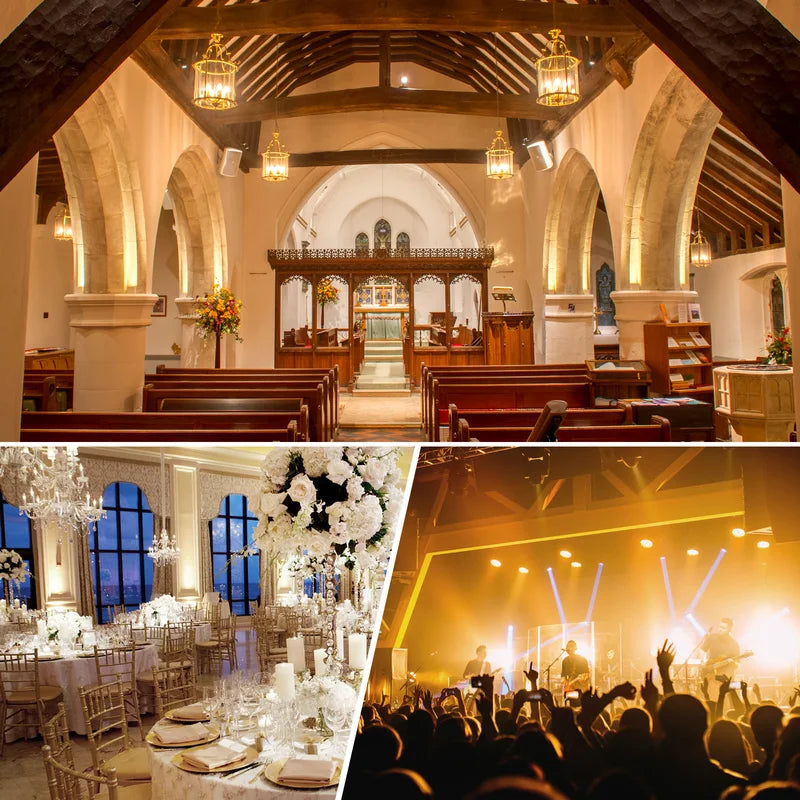 2PCS 100W COB LED Par Stage Lights DJ Wedding Party Effect DMX Control
