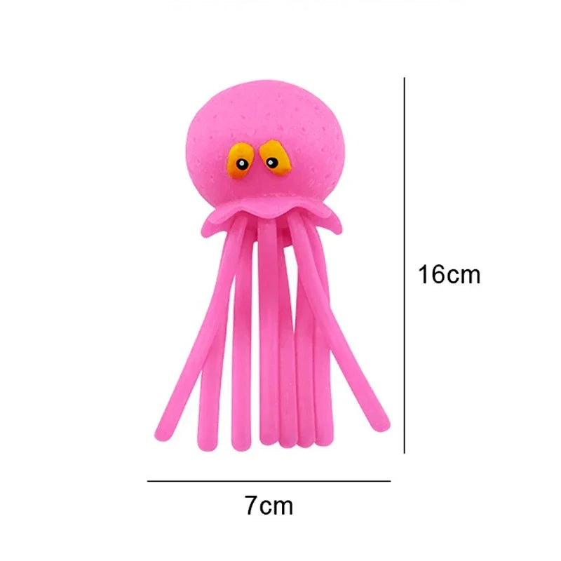 Baby Bath Toys Sponge Water Absorbing Octopus Stress Relief Water Play Toy for Children
