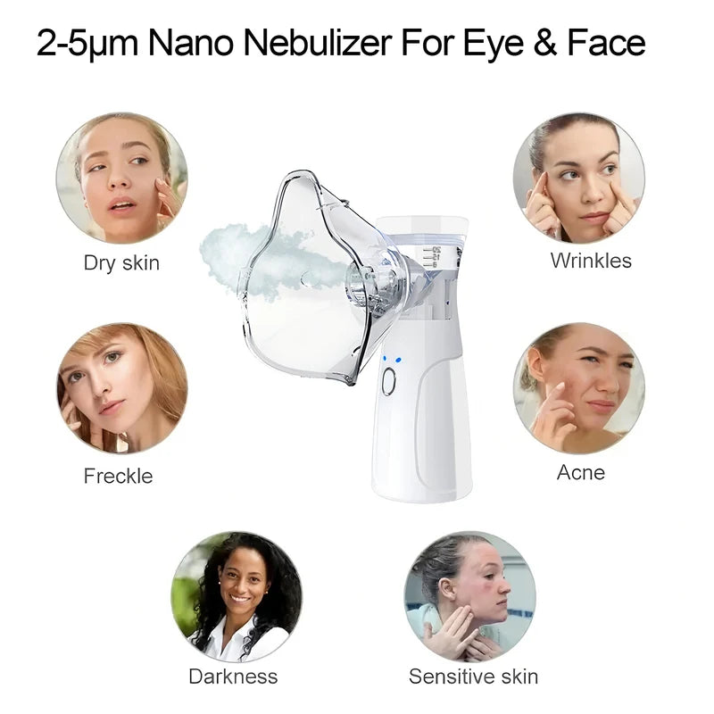 Nano Mist Facial Steamer Handheld Hydrating Skin Care Portable Humidifier