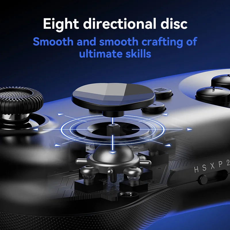 6-Key Fighting Game Controller with Adjustable Height Hall Joystick for PC, Switch, iOS, Android