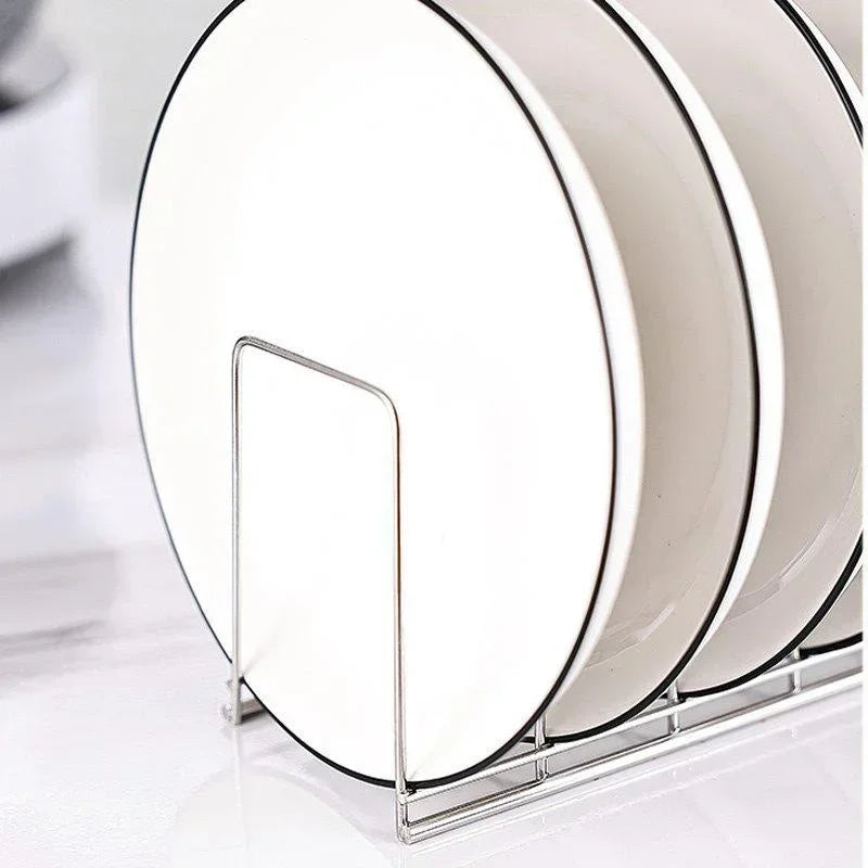 Stainless Steel Dish Rack Kitchen Drainage Organizer 30cm Silver