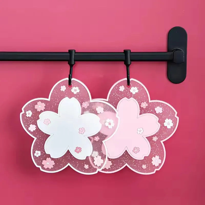 Cherry Blossom Silicone Coasters Set - Anti-Slip Kitchen Table Mat with Various Colors