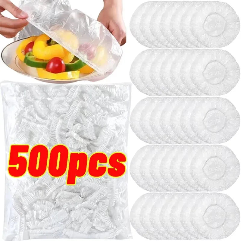 Reusable Food Cover Sets - Elastic Plastic Wraps for Bowls and Containers