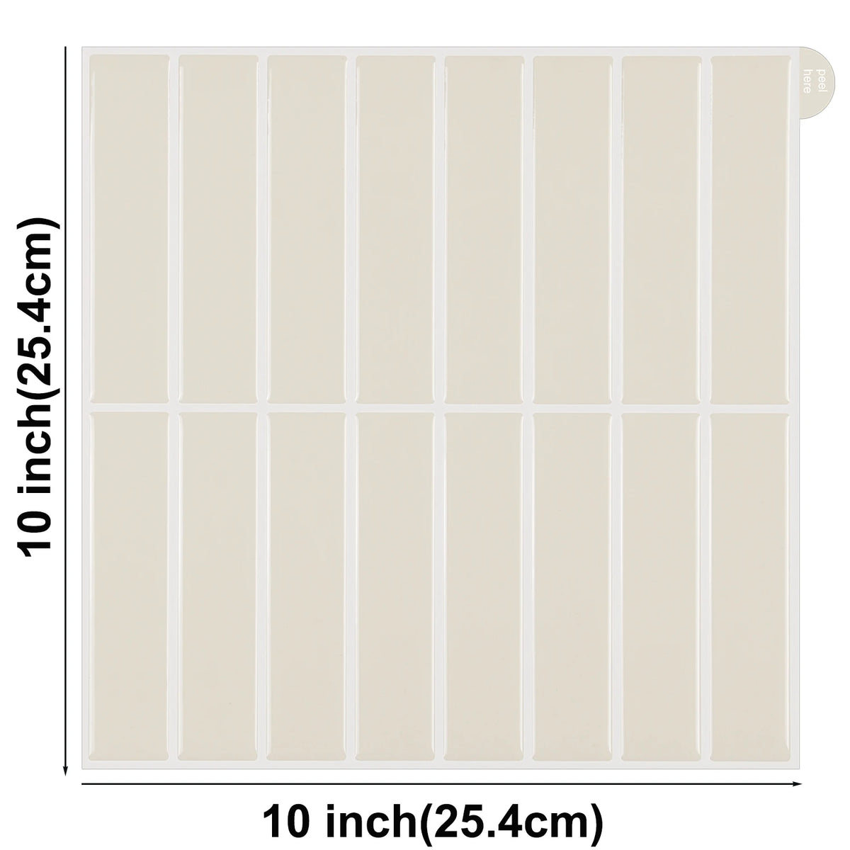 10 Sheets Peel and Stick 3D Waterproof Wall Tiles for Interior Decoration