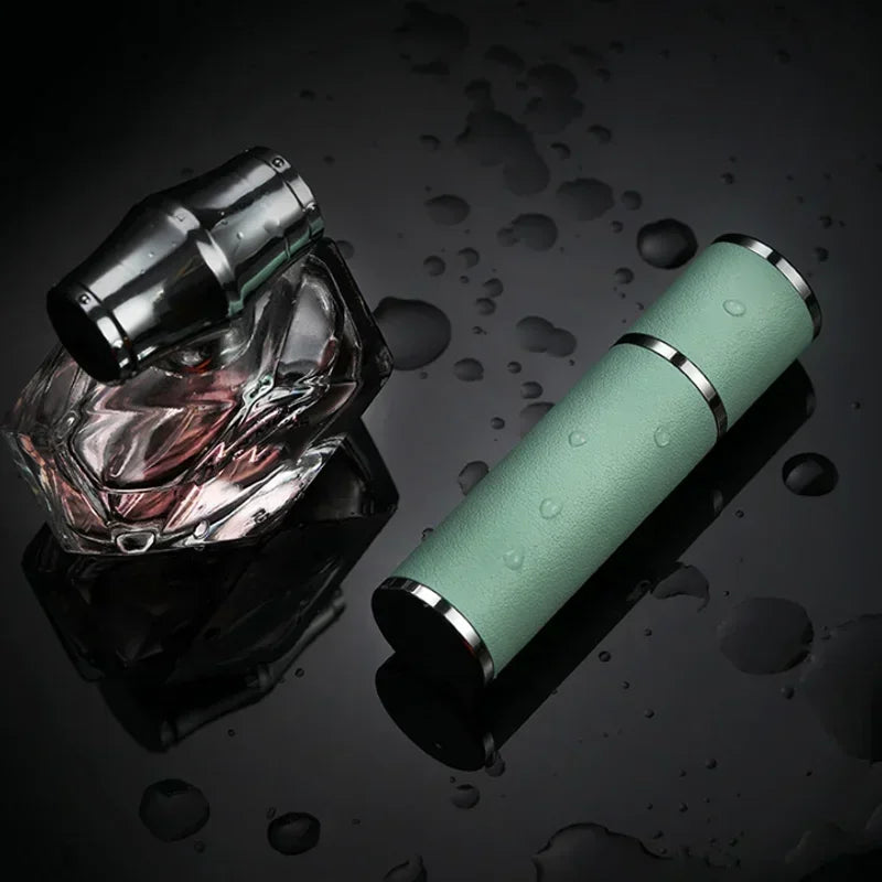 Mini Refillable Leather Perfume Atomizer 5ml Portable Spray Bottle for Travel & Cosmetics