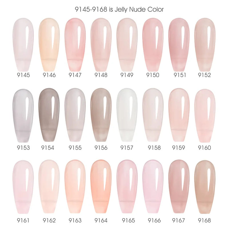 Jelly Nail Gel Polish Kit - HEMA Free Semi-Permanent UV LED Nail Lacquer