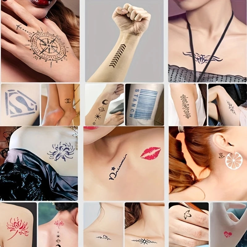 Colorful Temporary Tattoo Paste for Body Art DIY Henna & Face Paints