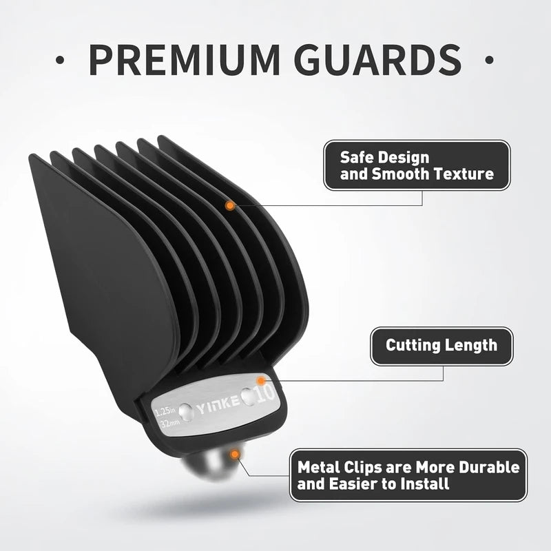 Hair Clipper Guide Comb Attachments Set - 6 Sizes for Wahl & Trimmers
