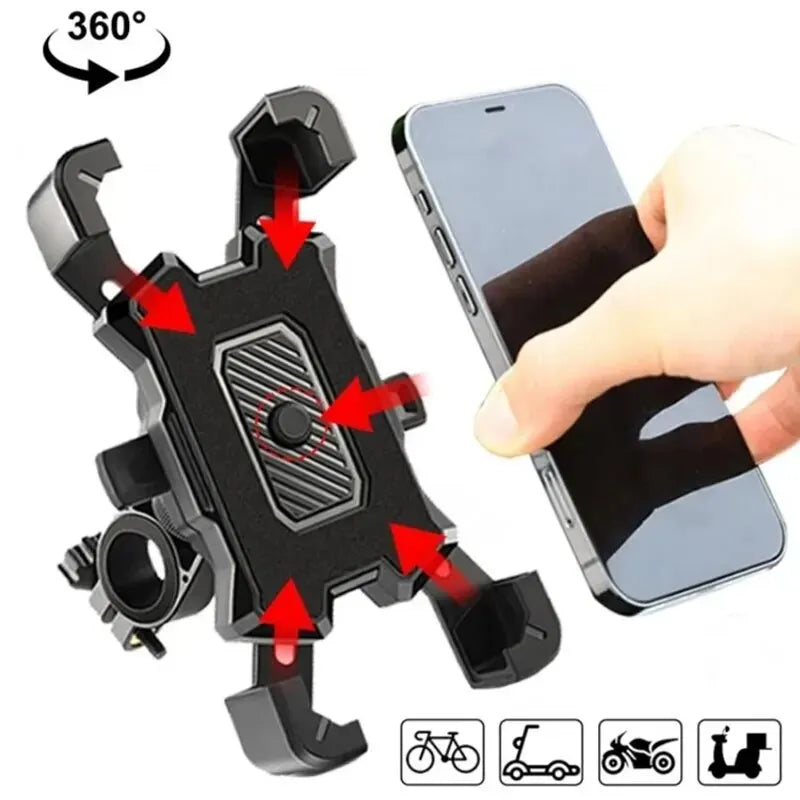 360° Rotatable Bicycle Phone Holder for MTB Bike Motorcycle Non-Slip Mount