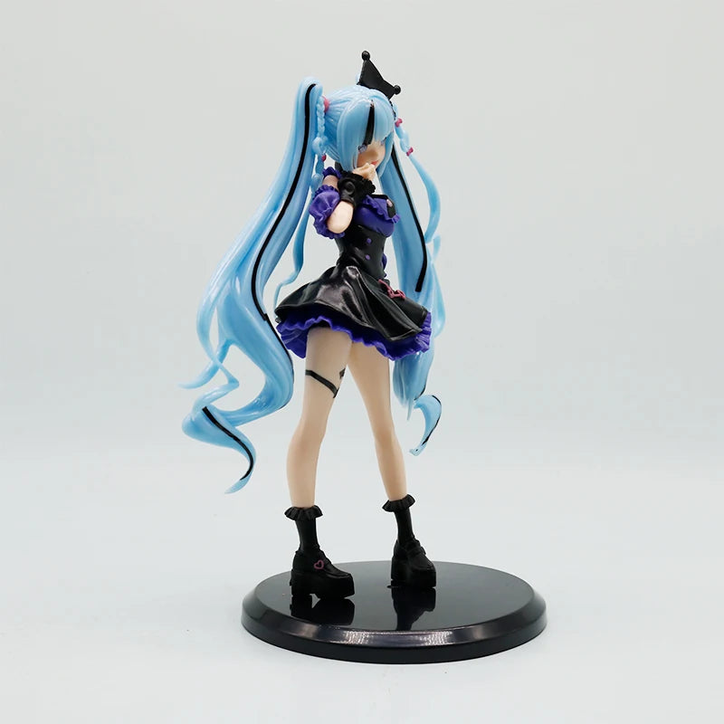 Anime PVC Figure - 19cm Hatsune Miku Snow Miku x Kuromi Collectible Figurine