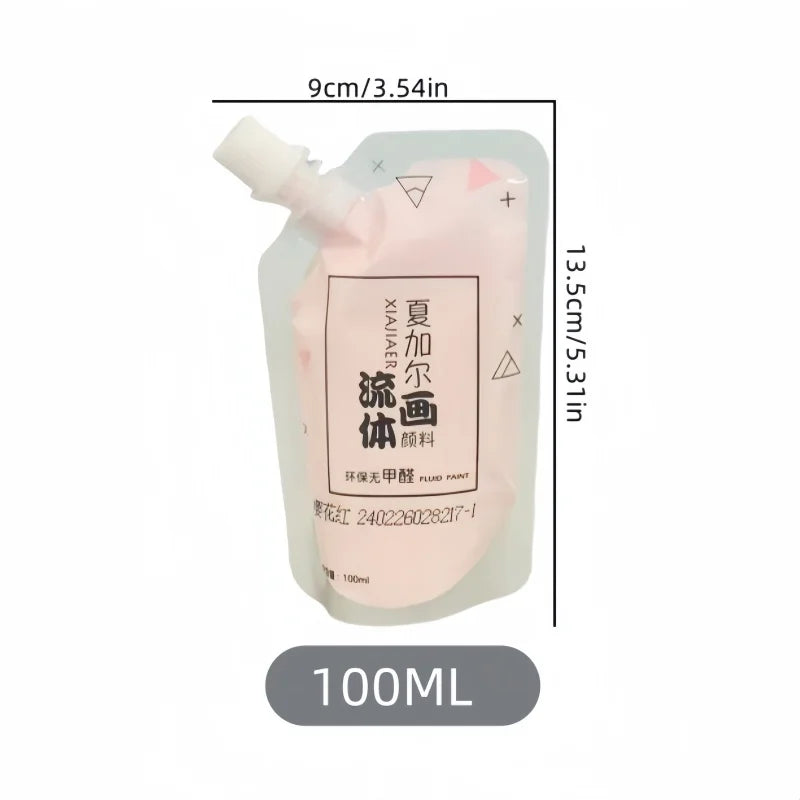 Multi-Color Acrylic Paint Liquid for DIY Art & Craft Projects - 100ml