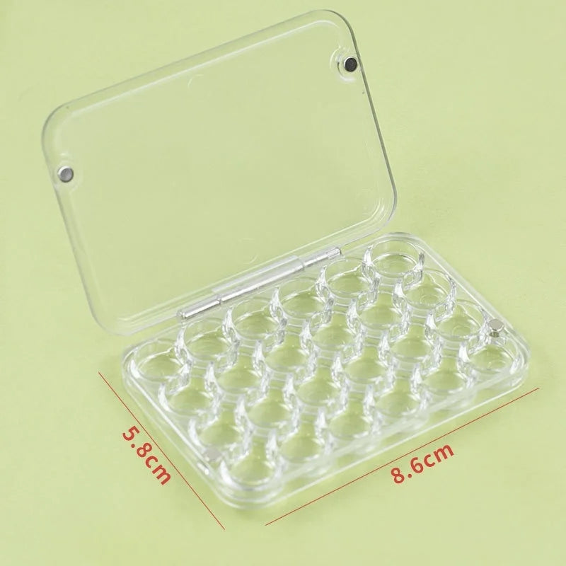 Portable Watercolor Paint Palette Box 24 Compartments Travel Art Supplies