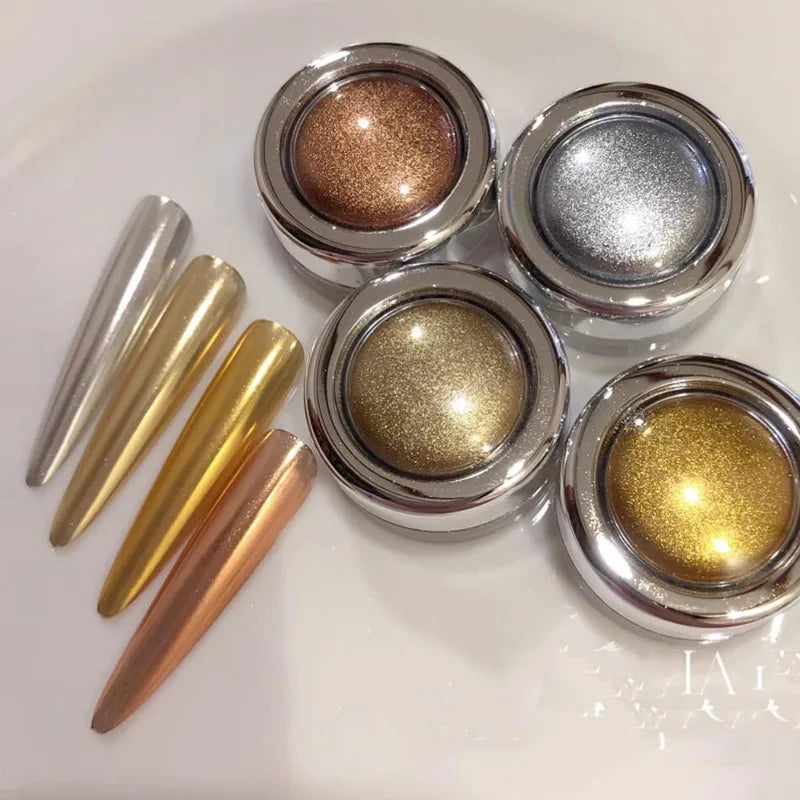 Colorful Mirror Nail Powder Set - 0.5g Metallic Chrome Pigment for Gel Polish