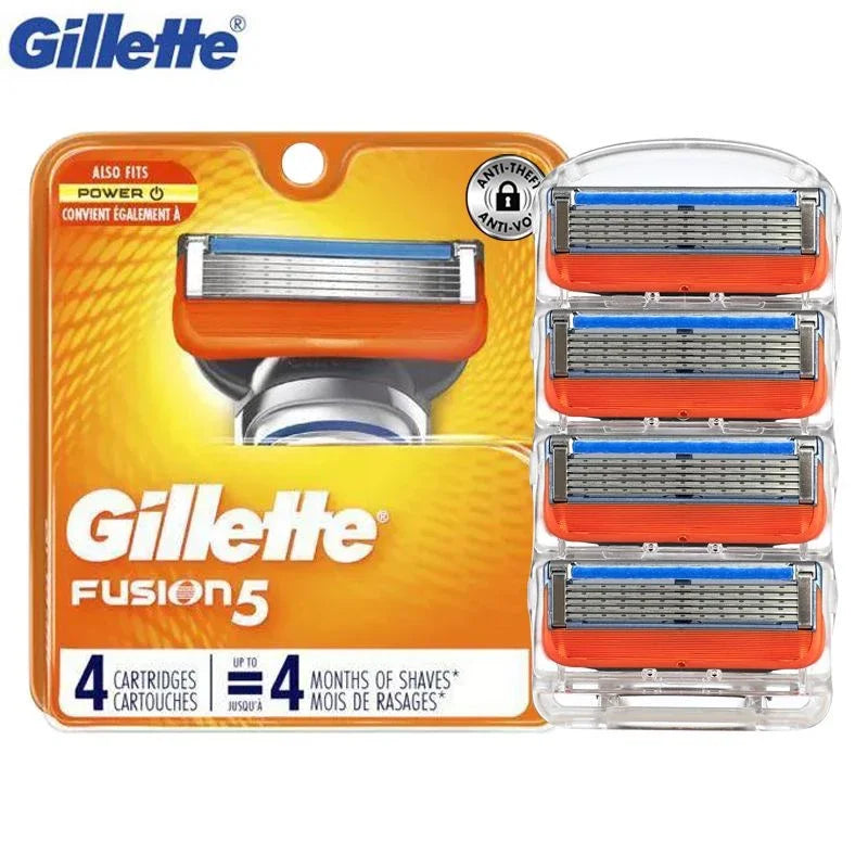 Gillette Fusion Razor Blades Replacement Set - 4 Pack for Gillette Fusion