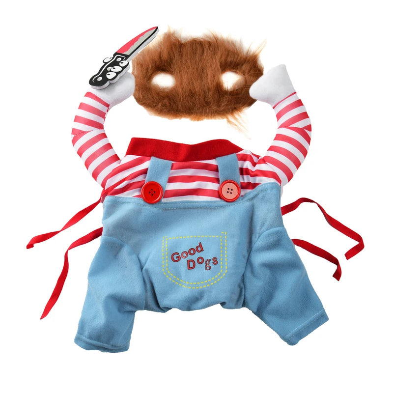 Halloween Dog Costume Set for Medium & Large Dogs - Funny Pet Clothes & Cosplay Apparel