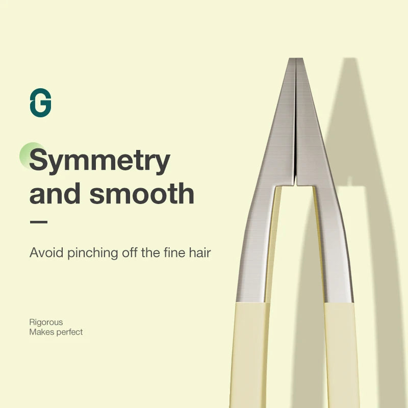 Professional Eyebrow Tweezers - Stainless Steel Fine Hair Removal Tools