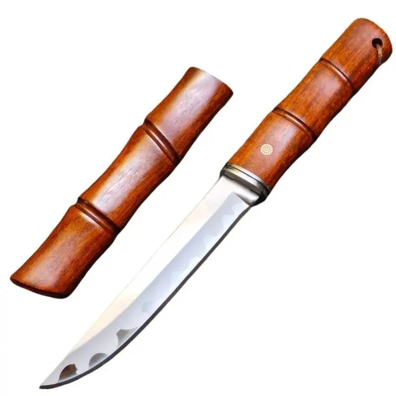 Meat Slicer with Sharp Blade and Wooden Sheath - Home & Commercial Kitchen Tools