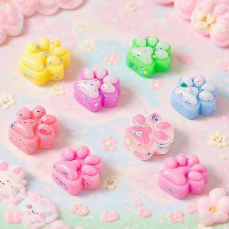 Mini Colorful Cat Claw Plush Pinch Toys Pack - Halloween & Party Favors