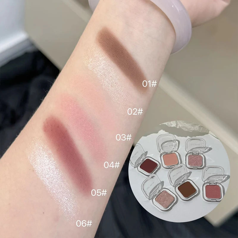 Single Color Eyeshadow Palette - Long-Lasting Matte & Shimmer Finish, No Fallout, Multi-Color Makeup