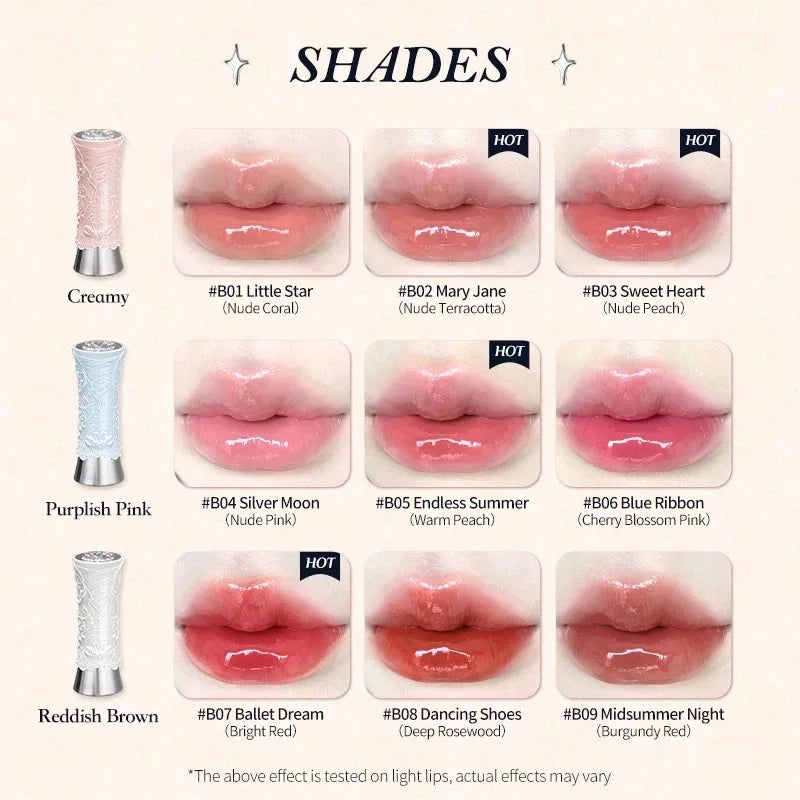 Vegan Hydrating Lip Gloss & Tinted Lip Oil Collection for Women & Girls - Moisturizing Shine, Non-Sticky