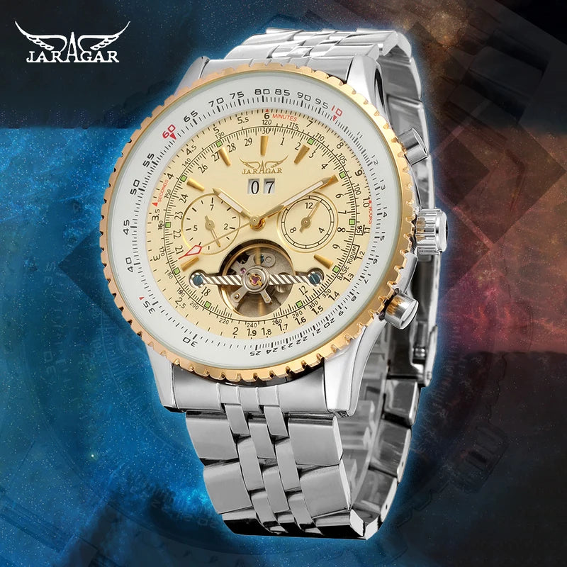 Men's Automatic Mechanical Watch 50mm Multifunctional Waterproof Business Casual