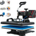 Heat Press Machine 5-in-1 12x15 Inch Clamshell Sublimation Transfer with Digital Control