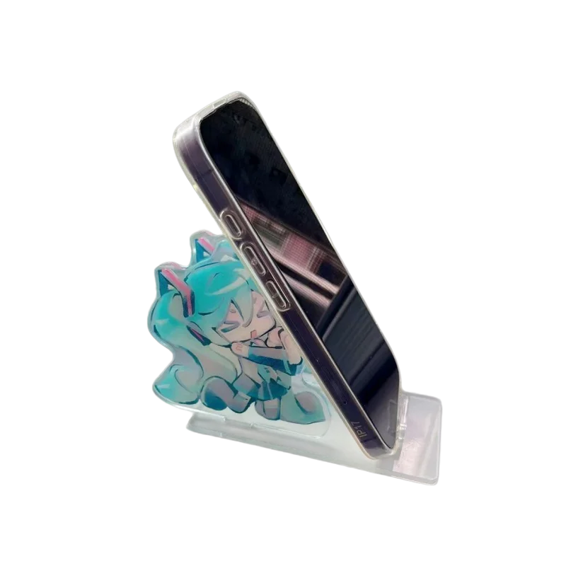 Cute Hatsune Miku Acrylic Phone Stand Desktop Ornament Cartoon Figure Gift