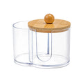Small Cotton Pad & Swab Dispenser - Bathroom Storage Organizer with Lid