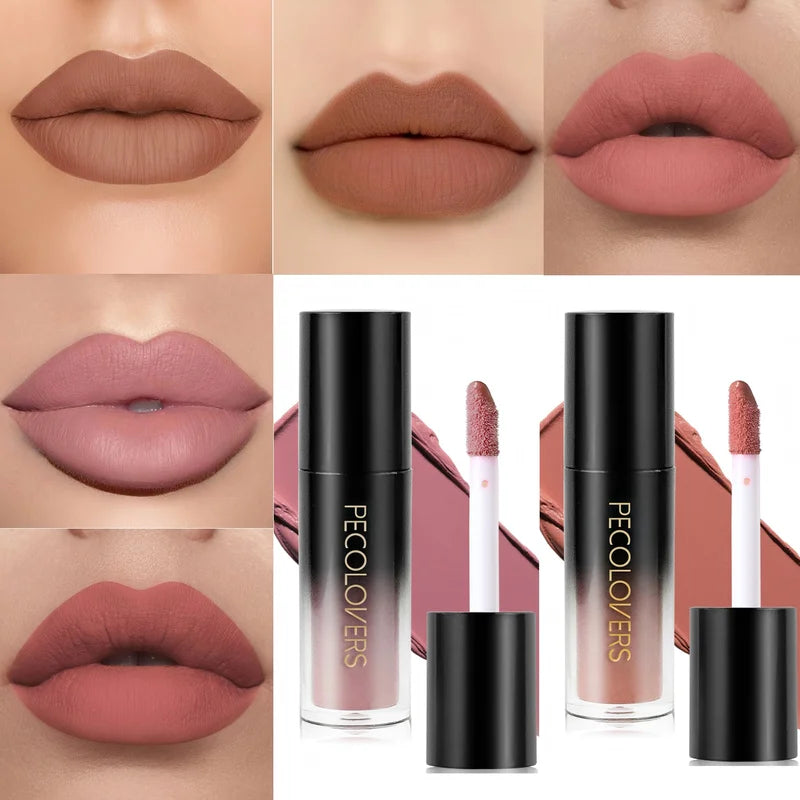 Matte Velvet Lip Gloss Set Waterproof Long-Lasting Lipstick with High Color Rendering