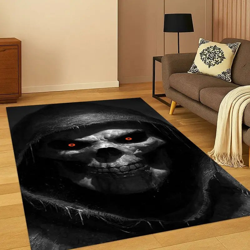 Egyptian Anubis Pharaoh Cartoon Area Rug - Non-Slip Home Decor Carpet