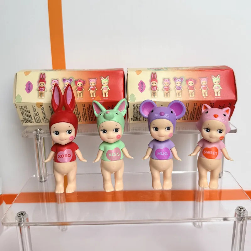Mini Angel Kiss Series Blind Box Figurines - Cute Desktop & Car Decorations